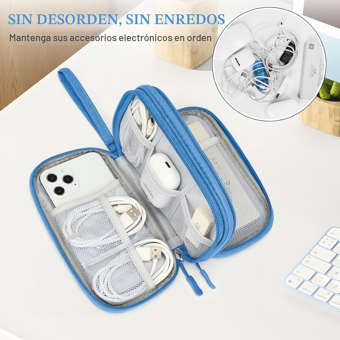 FYY Organizador electrónico, organizador de viaje en bolsa, bolsa d...