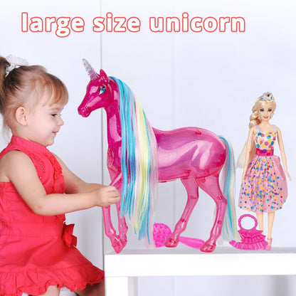 BETTINA Juego de muñecas grandes de unicornio y princesa con luces...