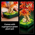 LEGO Botanicals 10348 - Kit de construcción de árbol bonsái de arce...