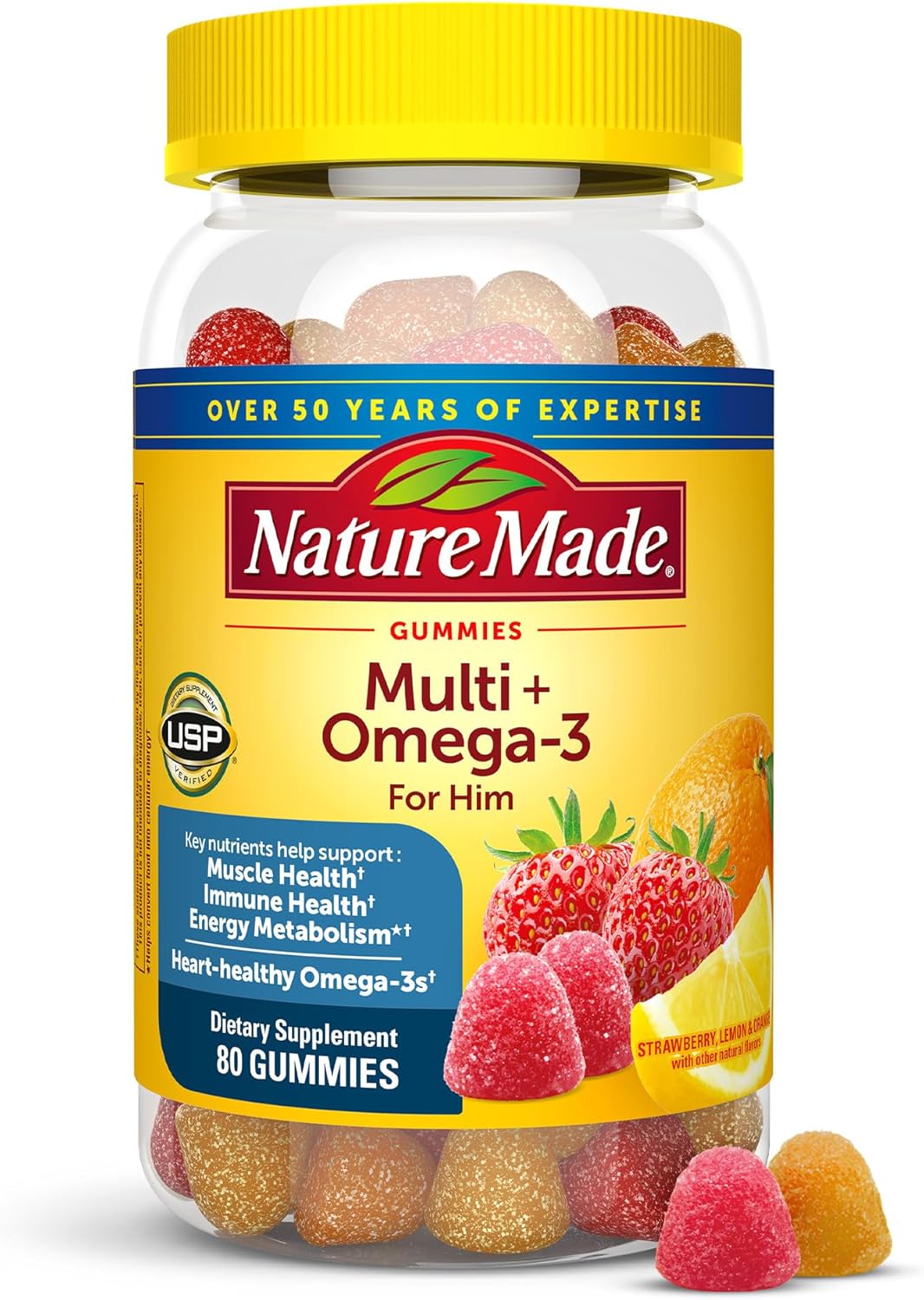 Gomitas Nature Made, complejo multivitamínico + gomitas con omega 3...