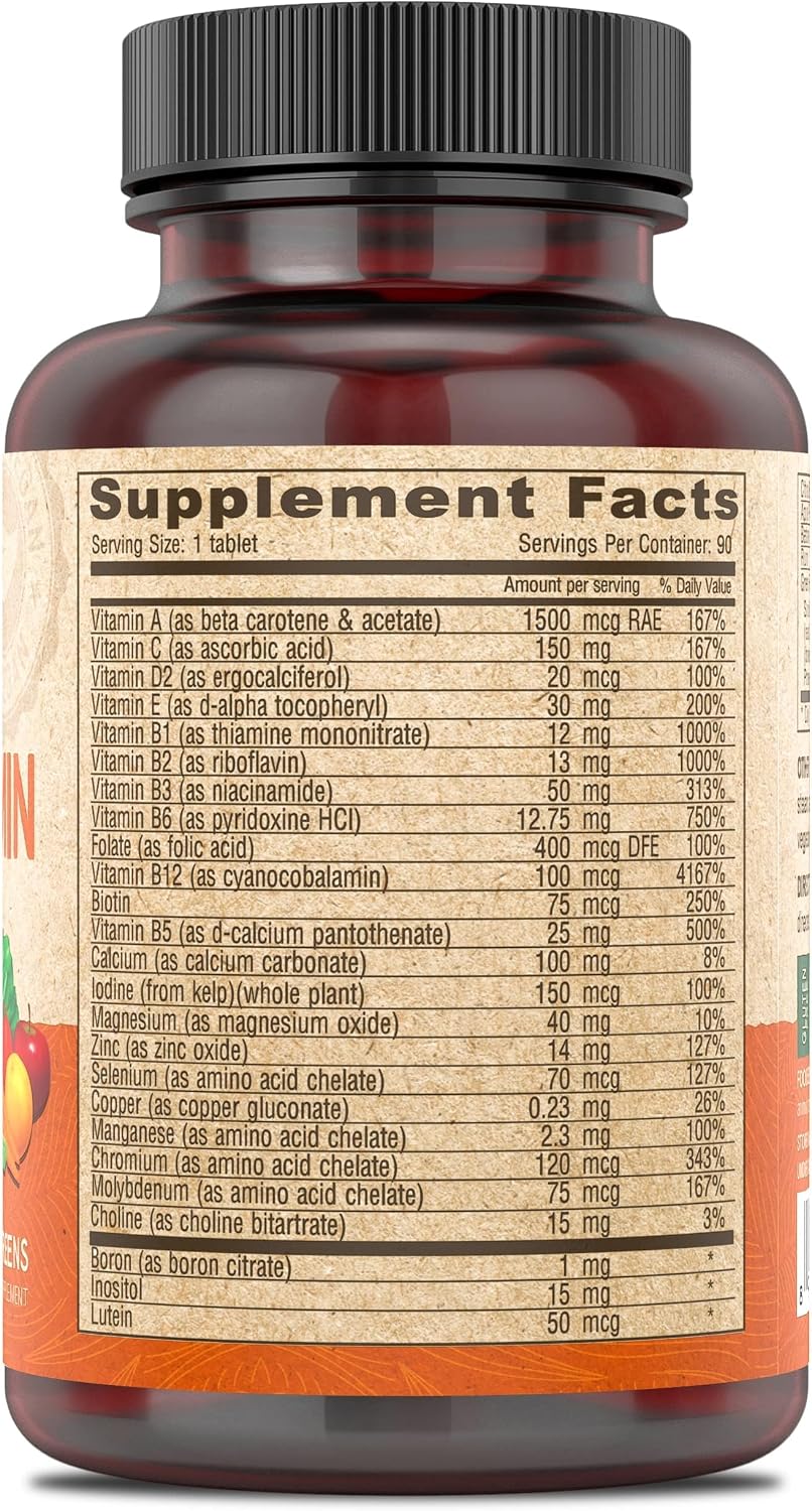 DEVA Suplemento multivitamínico y mineral vegano, fórmula diaria de...