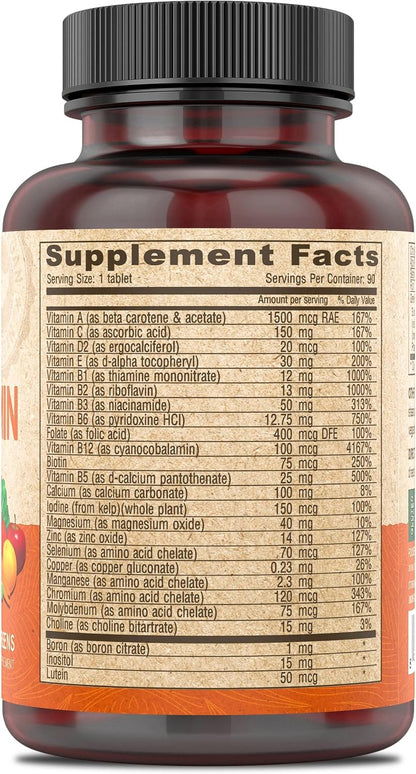 DEVA Suplemento multivitamínico y mineral vegano, fórmula diaria de...