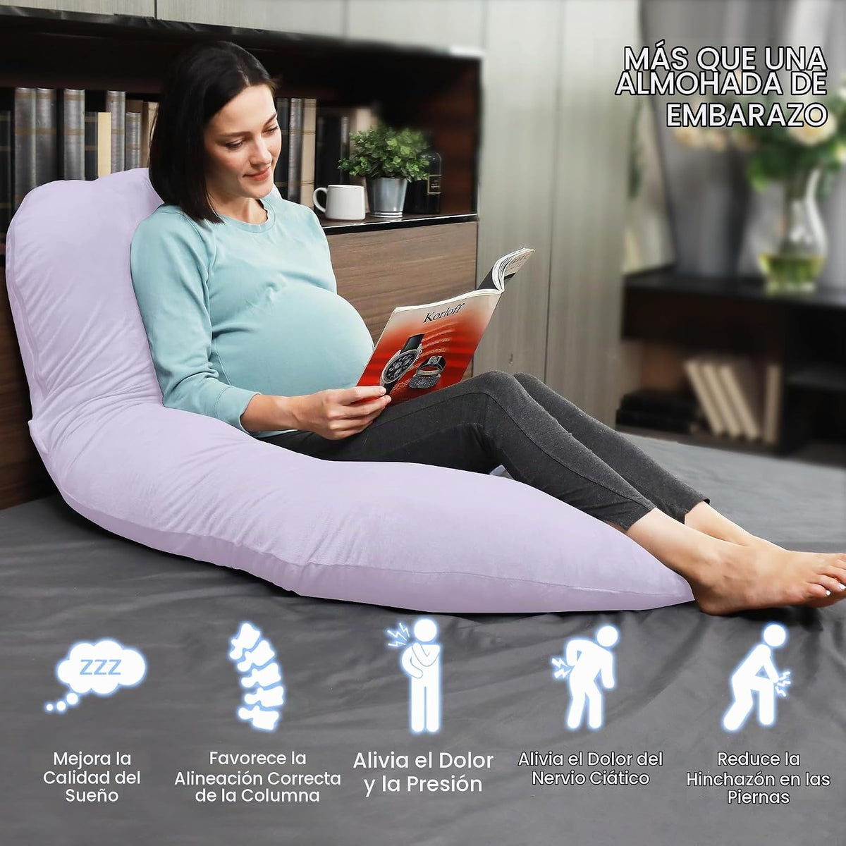 MOON PARK - Almohadas de embarazo y maternidad de cuerpo completo p...