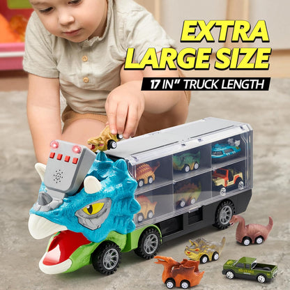 JOYIN Juguetes de Dinosaurio 13 en 1 para Niños de 3-5, Camión de D...