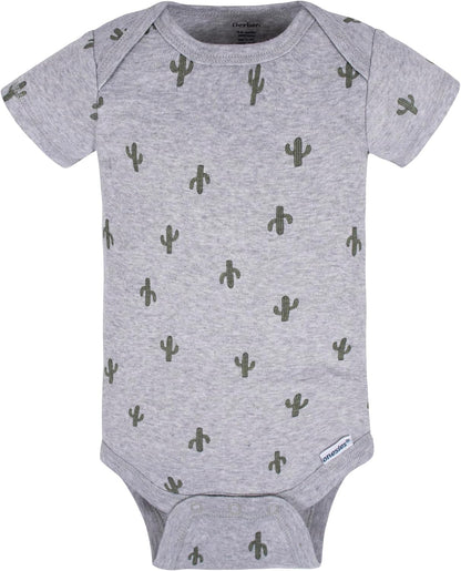 Gerber Mamelucos Bodies unisex de manga corta para bebé, paquete de 8