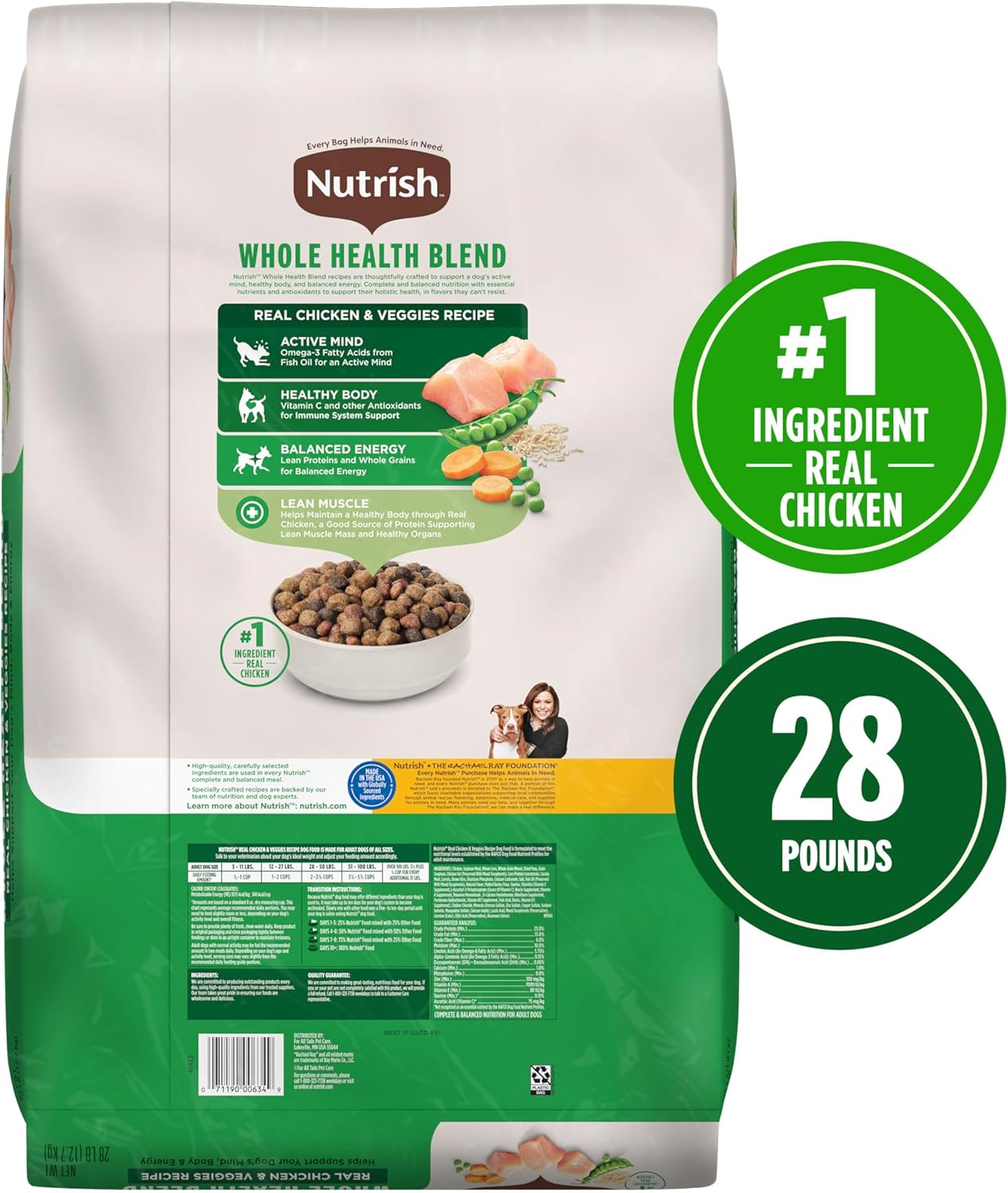Rachael Ray Nutrish - Alimento para Perro Natural Seco