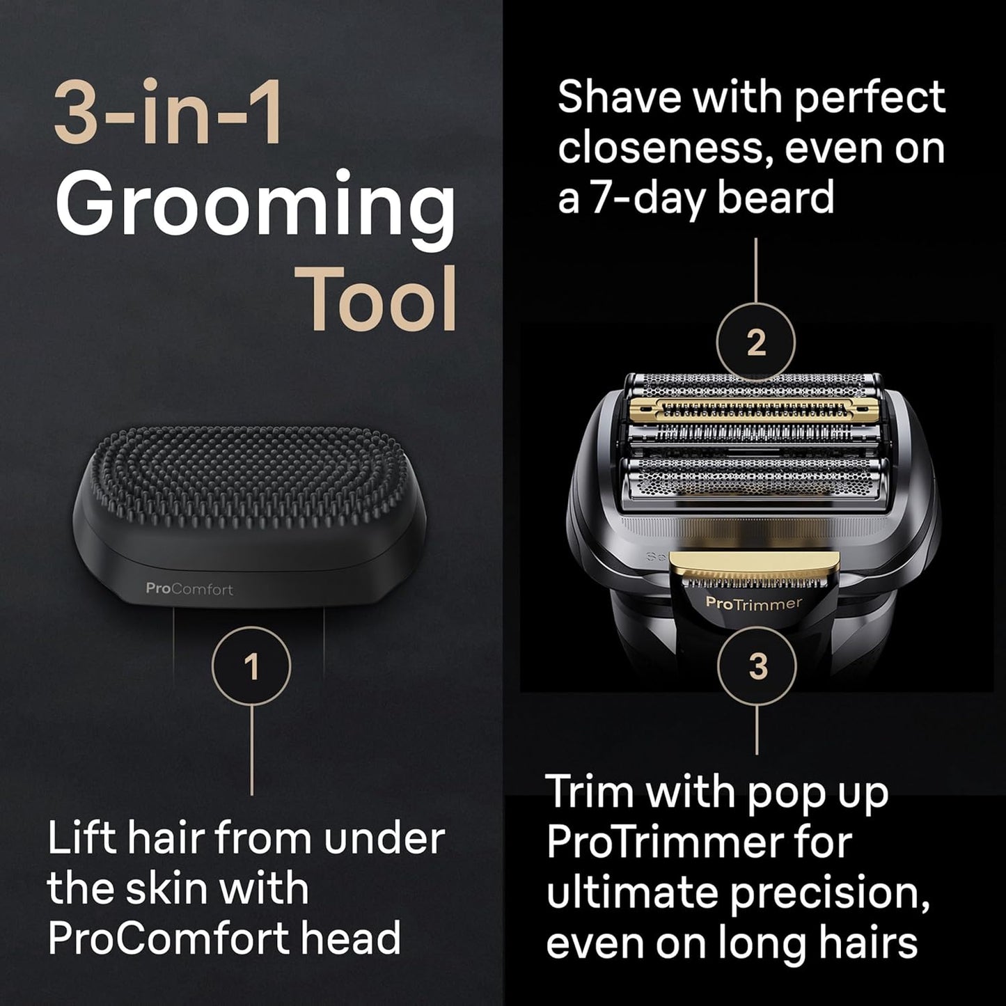 Braun Afeitadora eléctrica Series 9 PRO+, kit de afeitado con 5 ele...