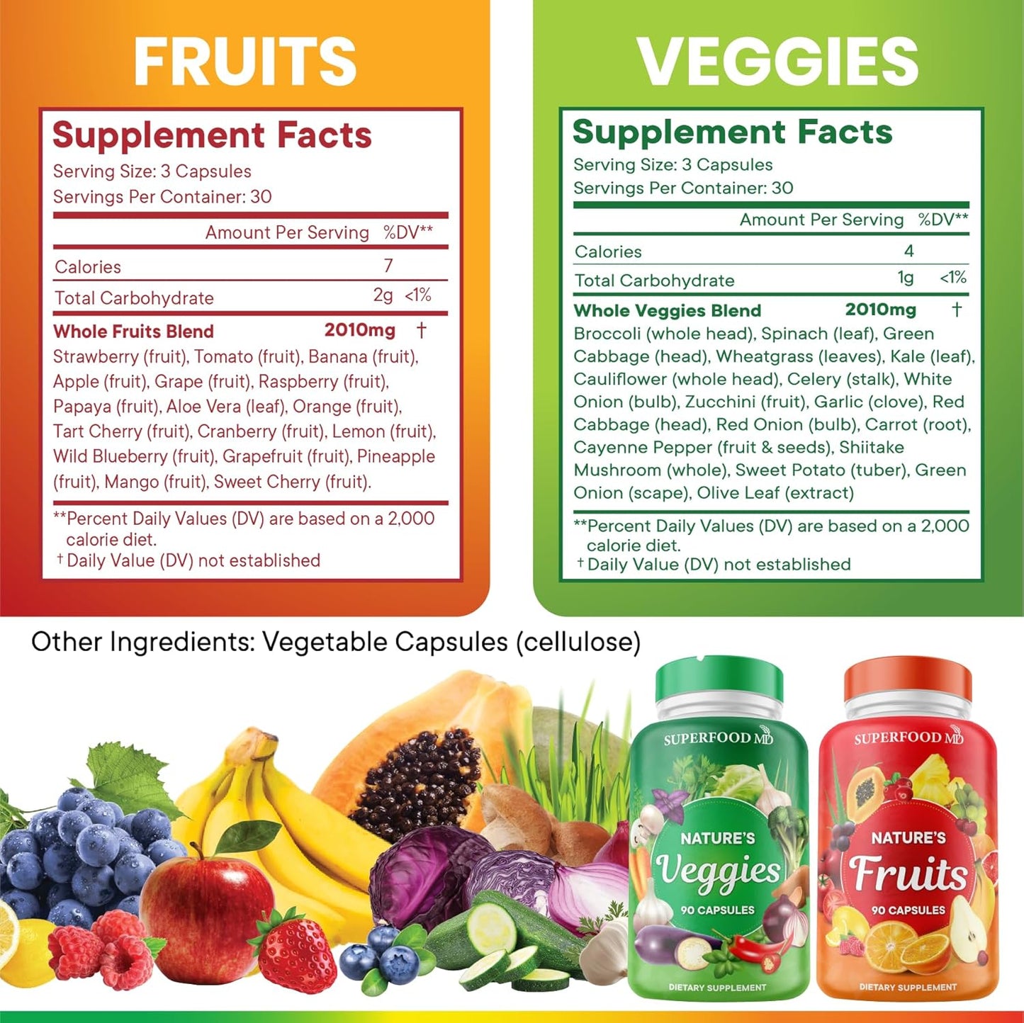 Superfood MD Suplemento de frutas y verduras, superalimentos natura...