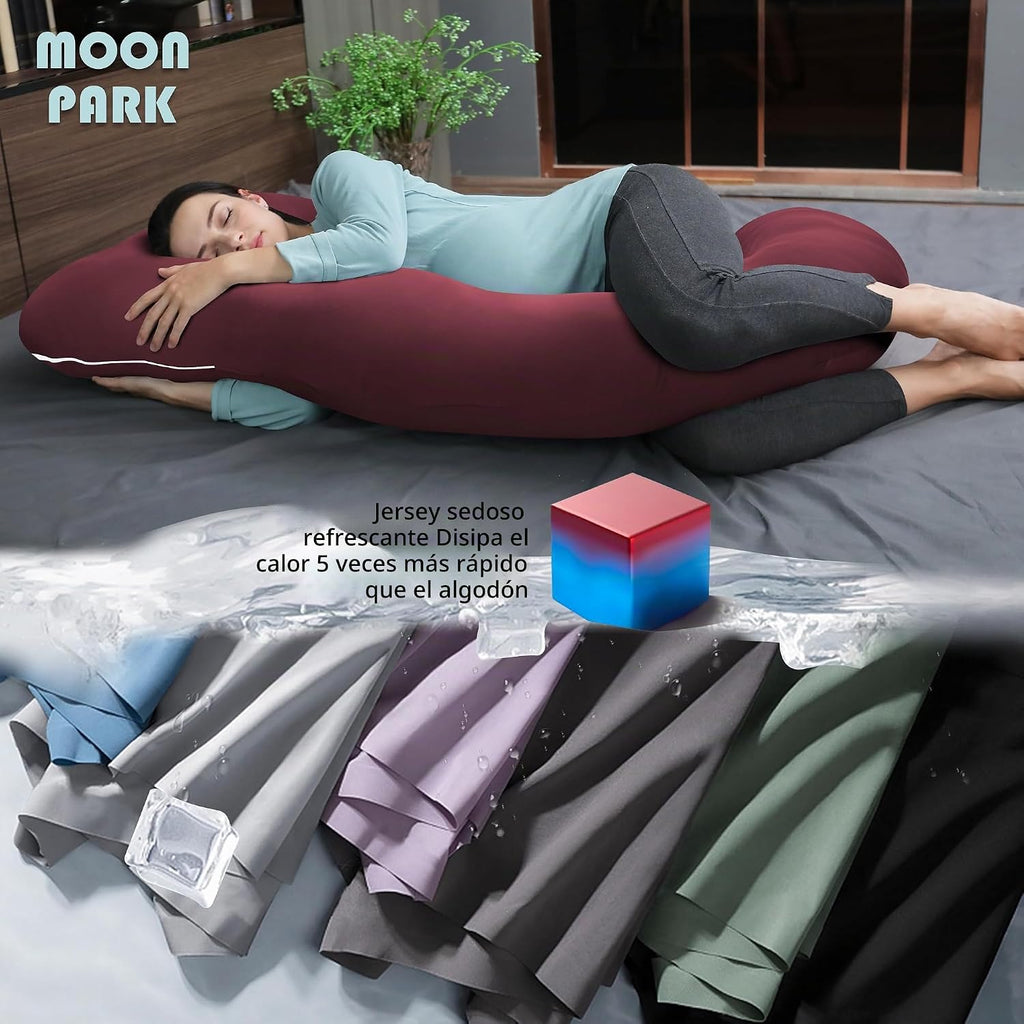 MOON PARK Almohadas de embarazo para dormir, almohada de maternidad...