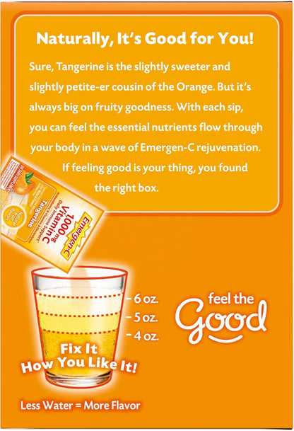 Emergen-C Polvo de apoyo inmunológico de 1000 mg de vitamina C mand...