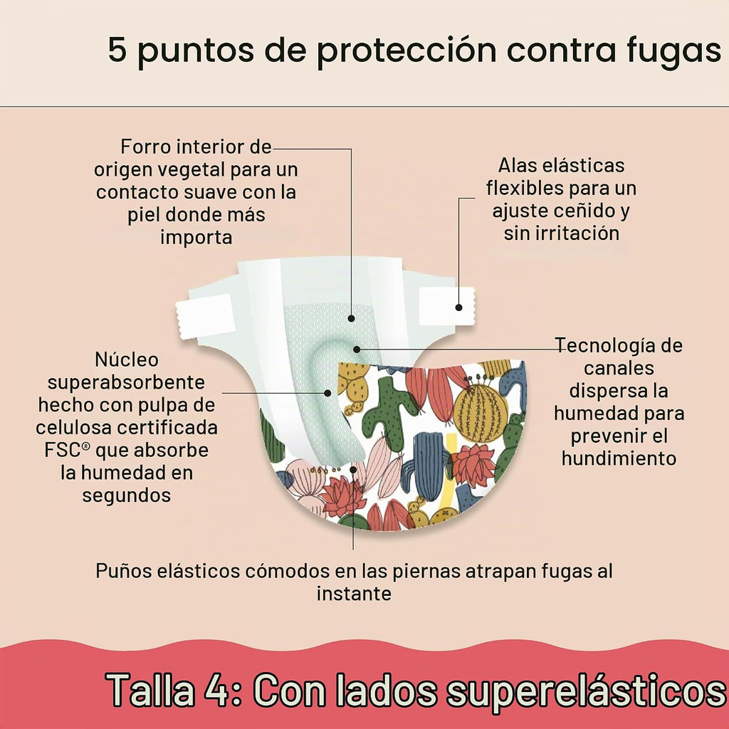 The Honest Company Clean Conscious - Pañales para pieles delicadas,...