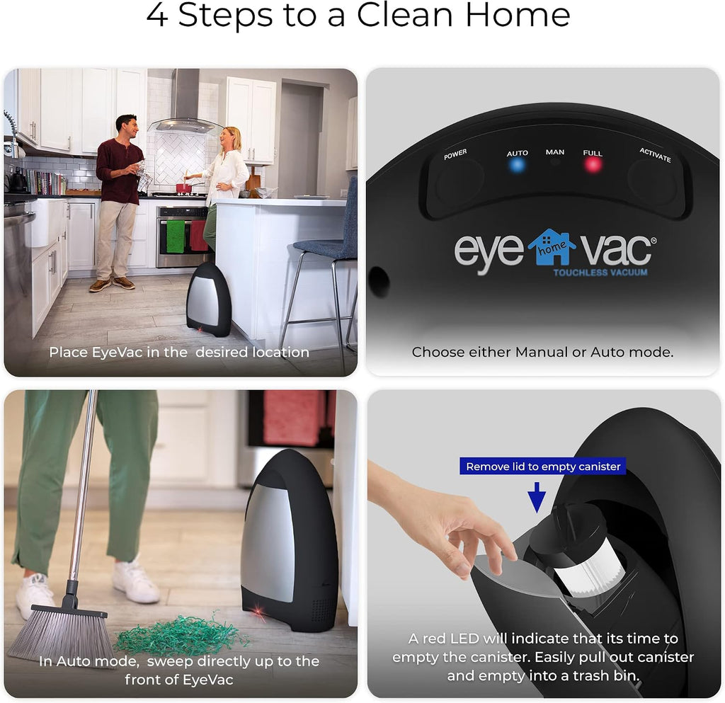 EyeVac Aspiradora de aproximación sin contacto para el hogar con re...