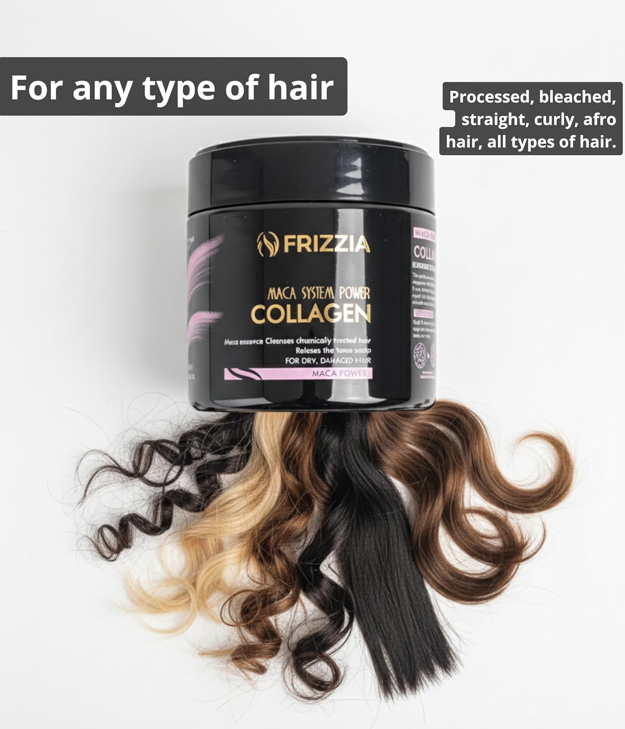 Frizzia Mascarilla capilar ULTRA Colágeno, FÁCIL de usar. Con aceit...