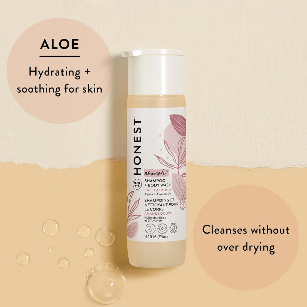 The Honest Company - Champú nutritivo y gel de baño, almendra dulce...