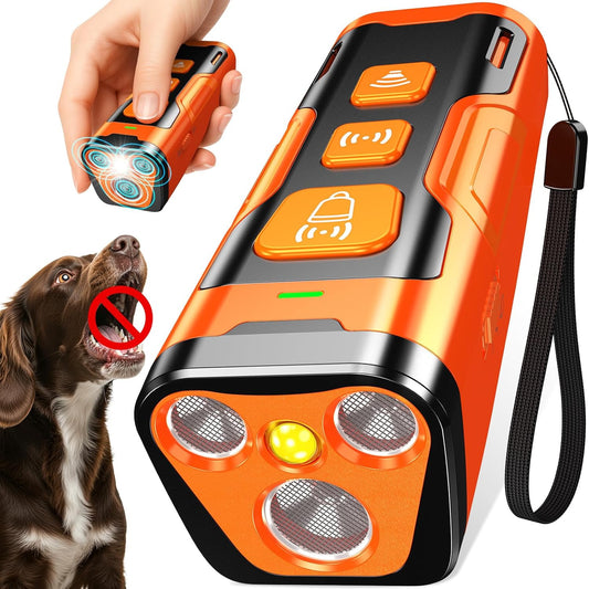 YUYQA Dispositivo disuasorio de ladridos de perro, 3 veces ultrasón...