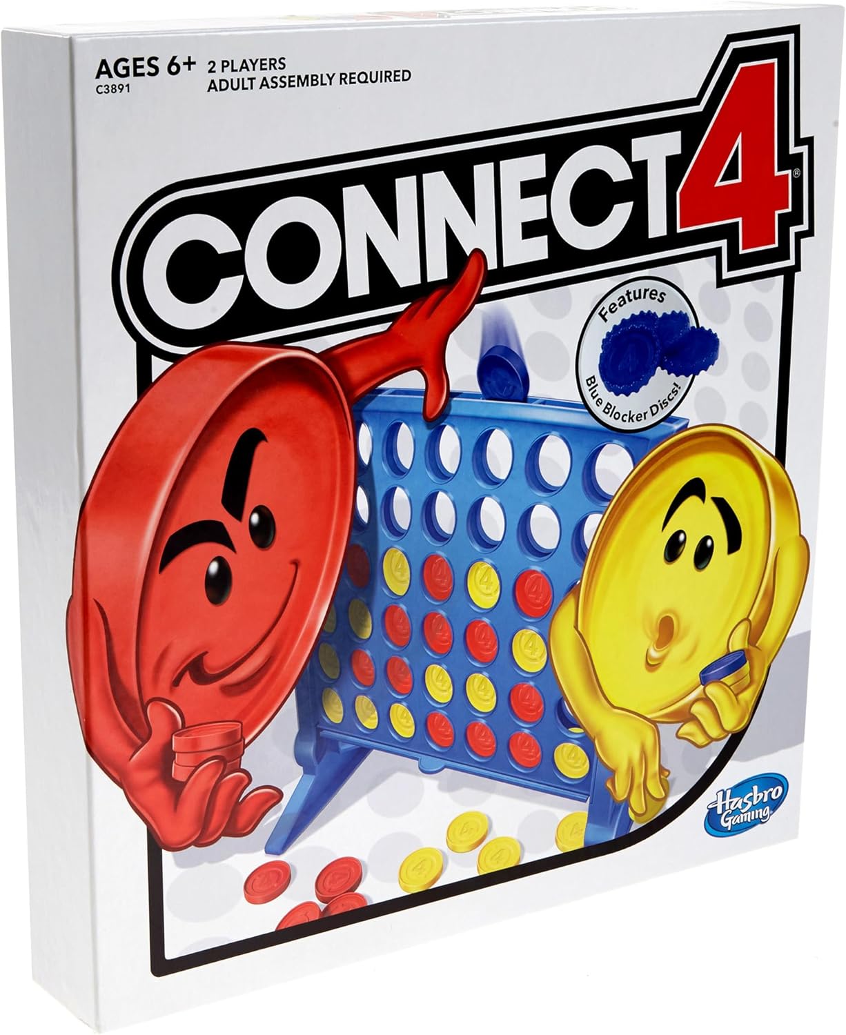 Hasbro Gaming Conecta 4 Juego de mesa de estrategia para edades de 6 años en adelante (exclusivo de Amazon)