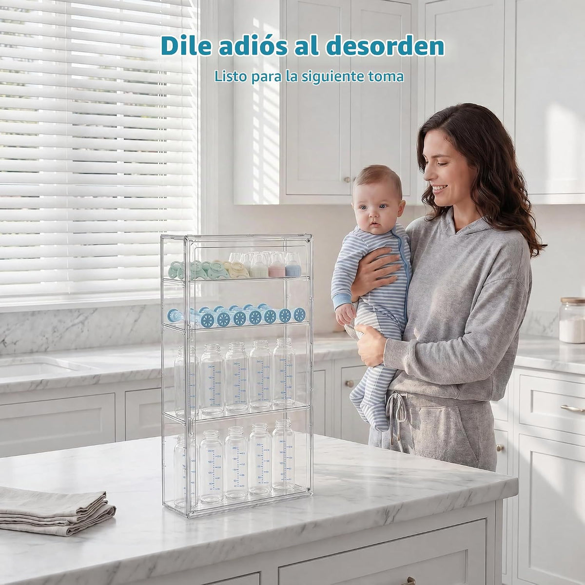 HBlife Organizador de almacenamiento para biberones de bebé, soport...