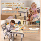 Pterying Juego de mesa y silla para niños pequeños, mesa de graffit...