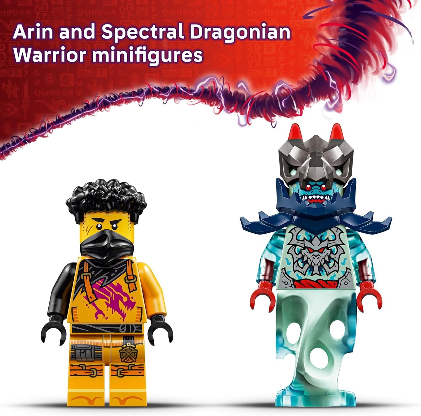LEGO NINJAGO Arin's Spinjitzu Battle Mech - Juego de construcción Ninja para niños a partir de 7 años - con minifiguras Arin, Baby Ryu y villano - Idea de regalo para niños, niñas y fanáticos del