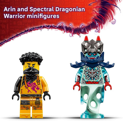 LEGO NINJAGO Arin's Spinjitzu Battle Mech - Juego de construcción Ninja para niños a partir de 7 años - con minifiguras Arin, Baby Ryu y villano - Idea de regalo para niños, niñas y fanáticos del