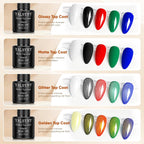 YALSYNY Kit de esmalte de uñas de gel con lámpara UV y brocha, kit...