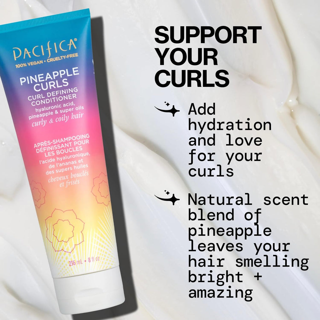 Pacifica Beauty Kit de cuidado del cabello con rizos de piña: champ...