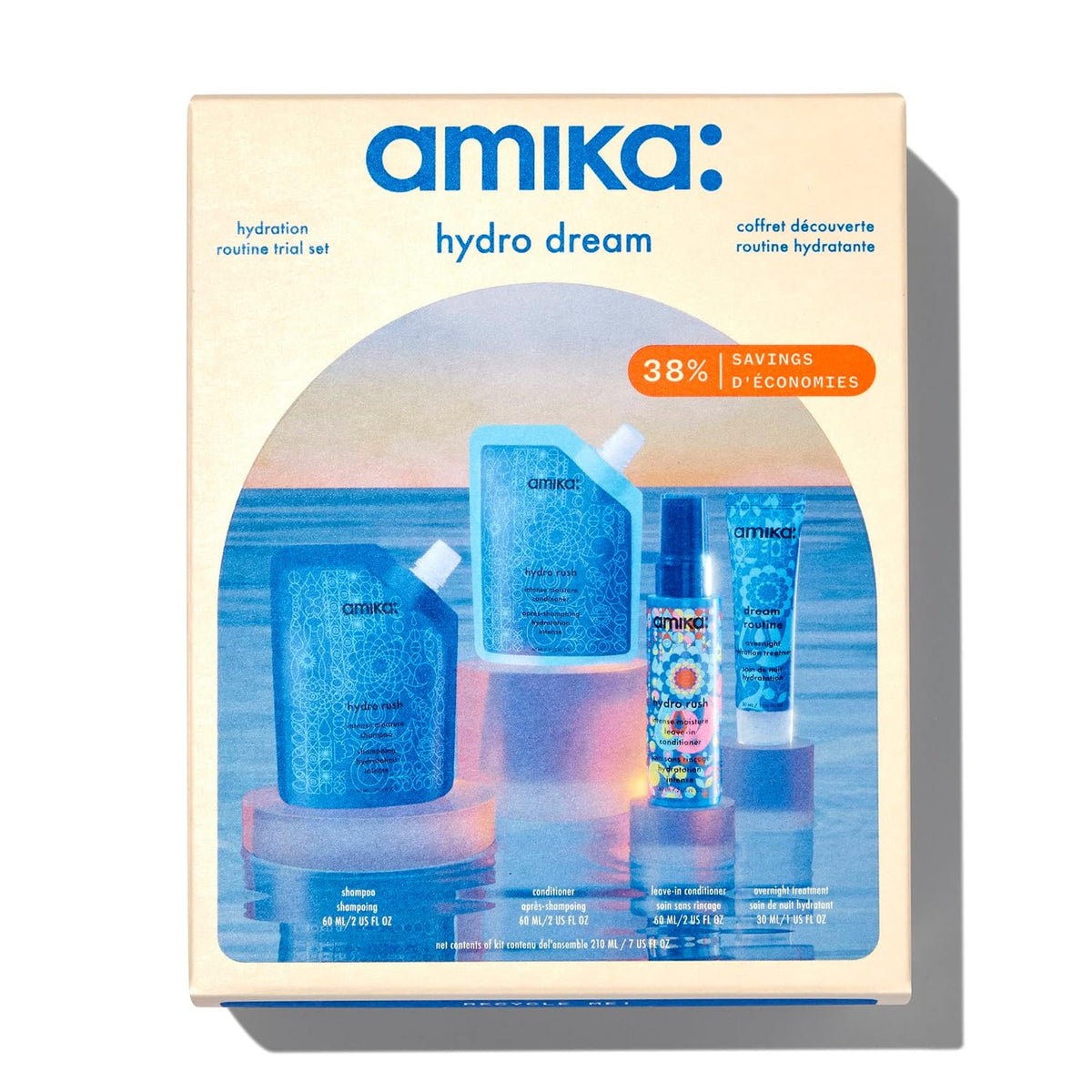 Set de prueba de rutina capilar Hydro Dream de amika
