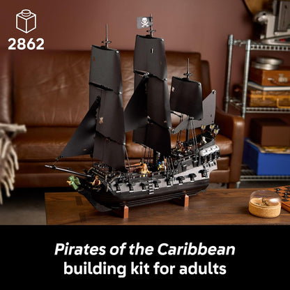 LEGO Icons 10365 - Juego de construcción de barco pirata del capitán Jack Sparrow para adultos, mayores de 18 años, decoración de habitación para oficina, dormitorio o estante, barco coleccionable de