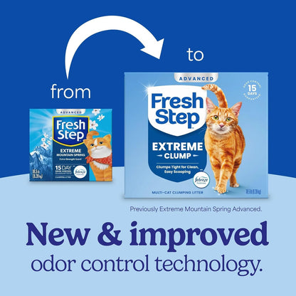 Fresh Step Advanced Extreme Clumping Litter con frescura Febreze co...