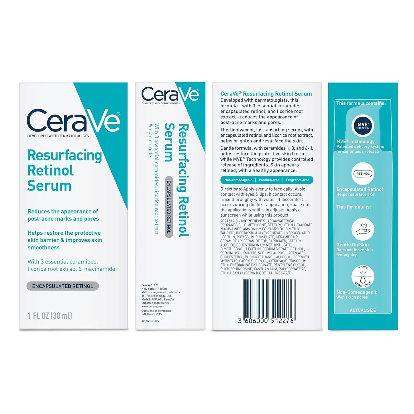 CeraVe Suero de Retinol Renovador para Marcas Post-Acné, Formulado...