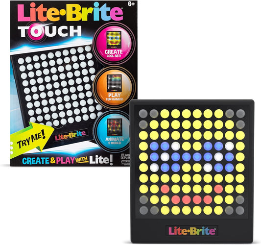 Lite-Brite Touch - Crea, Juega y Anima - Juguete Portátil de Aprend...