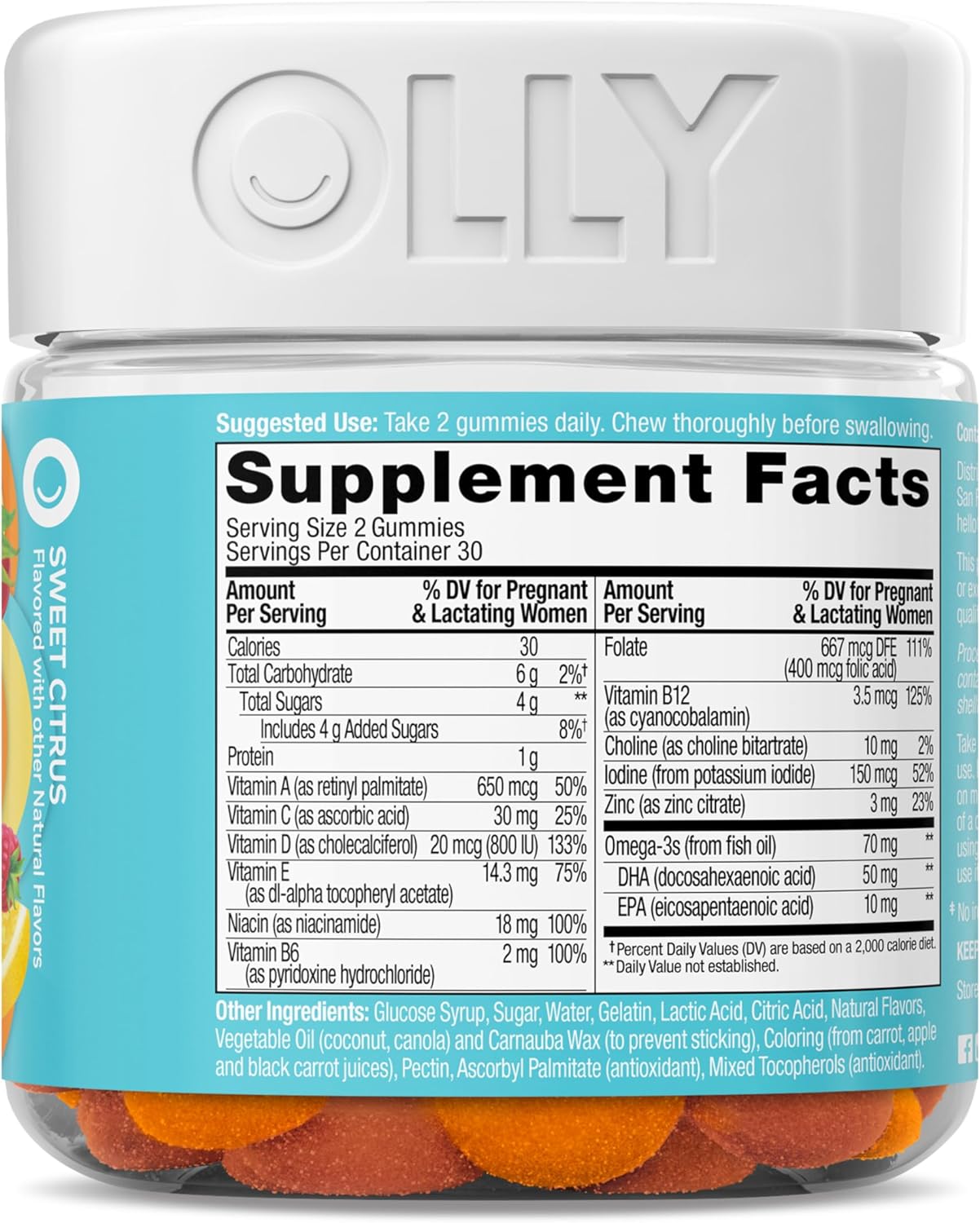 OLLY - Goma multivitamínica prenatal, favorece el crecimiento salud...