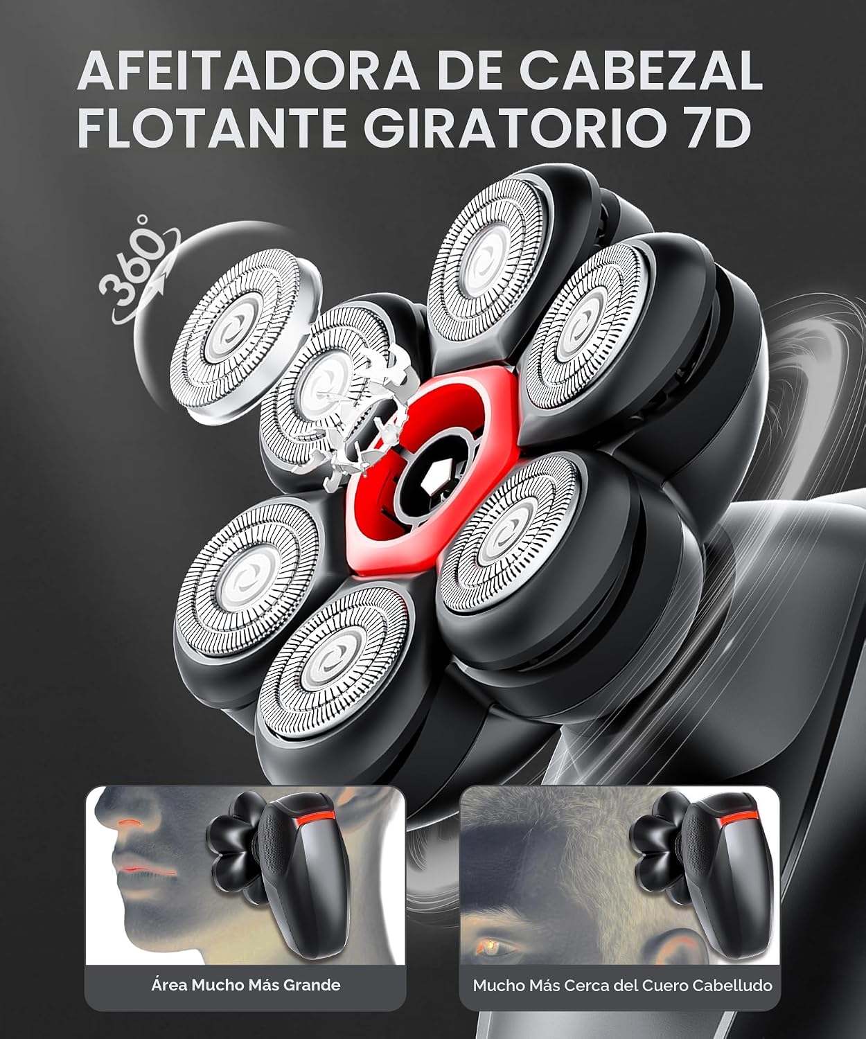 MALEGEBAZ Afeitadoras de cabeza para hombres calvos, kit de aseo 5...