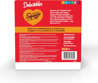 Delectables Squeeze Up - Paquete variado de puré cremoso exprimible...