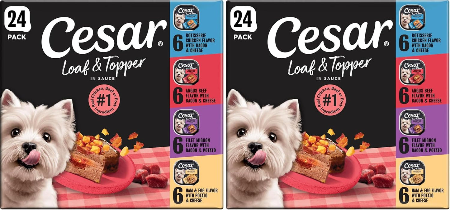 Cesar Loaf in Sauce - Alimento húmedo para perros asador de pollo,...