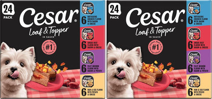 Cesar Loaf in Sauce - Alimento húmedo para perros asador de pollo,...