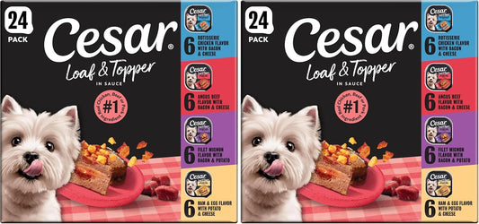 Cesar Loaf in Sauce - Alimento húmedo para perros asador de pollo,...