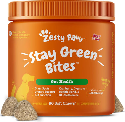 Zesty Paws Stay Green Bites for Dogs - Masticables suaves para quem...