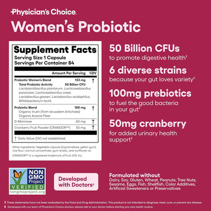 Physician's Choice Probióticos para mujeres - Equilibrio PH, di...