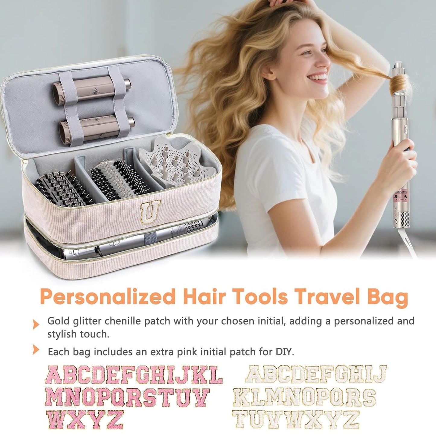ELCUPA Bolsa de viaje personalizada con inicial, bolsa de viaje par...