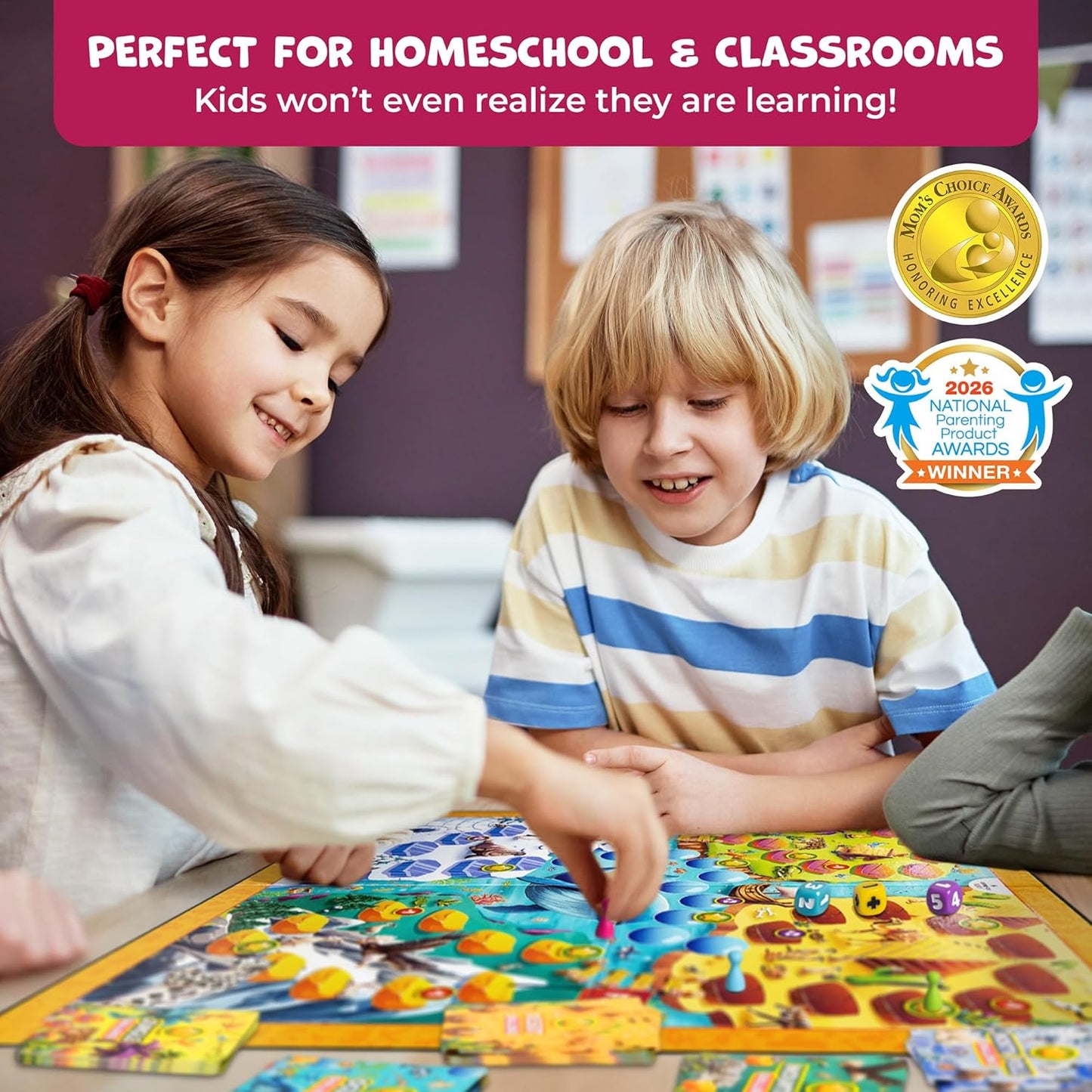 Number Hunter Juego de Mesa de Matemáticas – Aventura de Suma y Resta para Niños de 4 a 8 Años – Divertido Juego Educativo STEM para Kindergarten, 1º a 3º Grado, Educación en Casa y Noche de Juegos