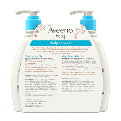 Aveeno Baby Set de regalo de cuidado diario con extracto de avena y...