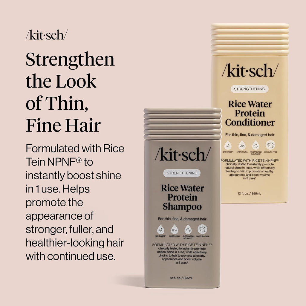 Kitsch Set de champú y acondicionador de agua de arroz para el crec...