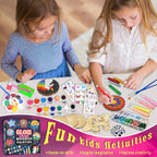 klmars Kit de pintura de madera para niños, que brilla en la oscuri...
