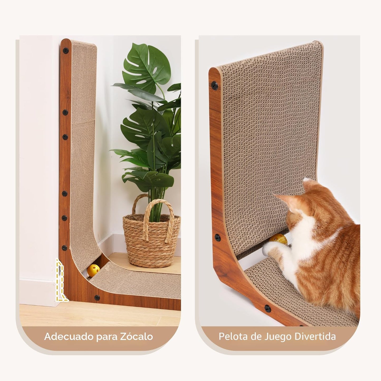 FUKUMARU Rascador para Gatos, Almohadilla para Rascar de 26.8 Pulga...