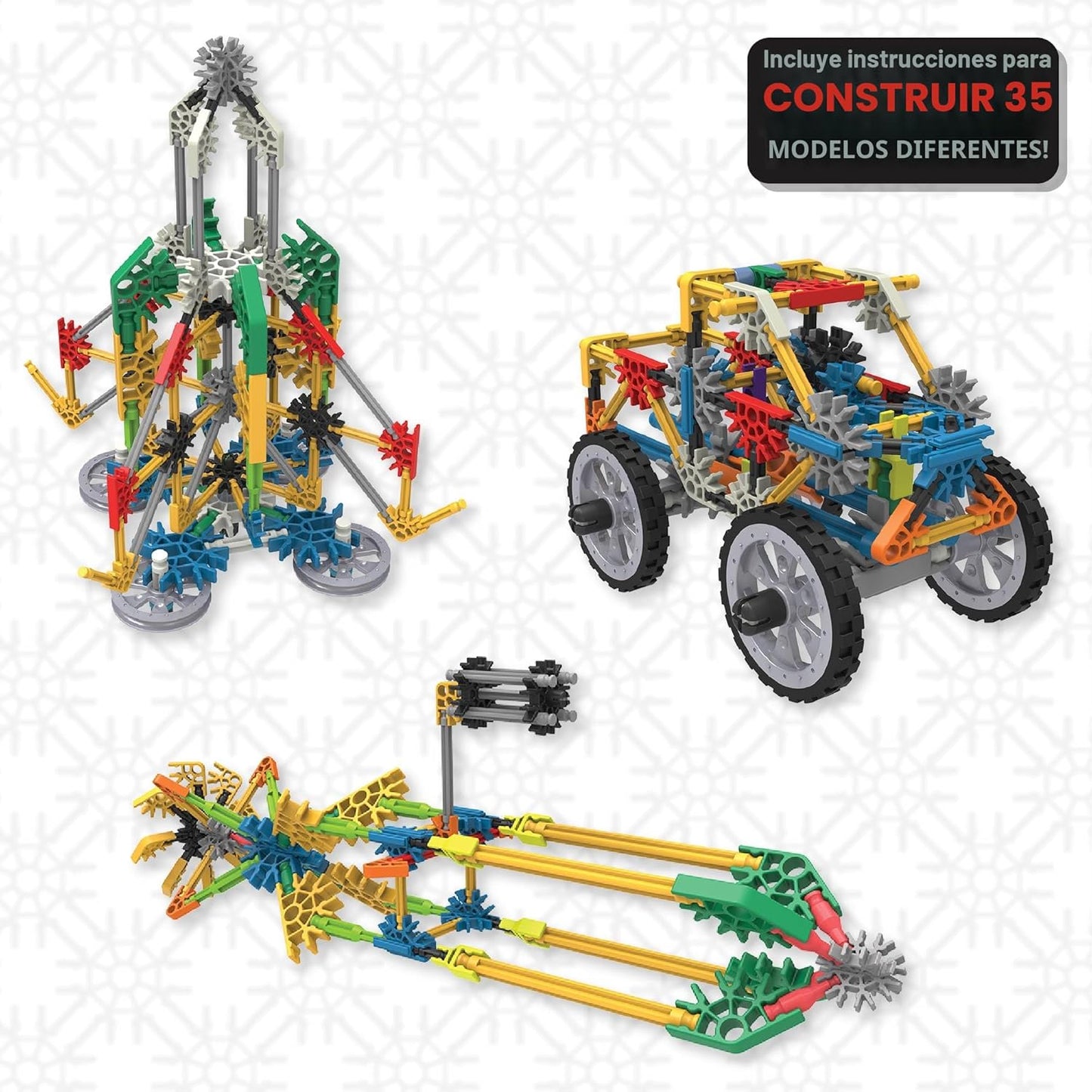 K'NEX Juego de construcción de 35 modelos - 480 piezas - Para m...