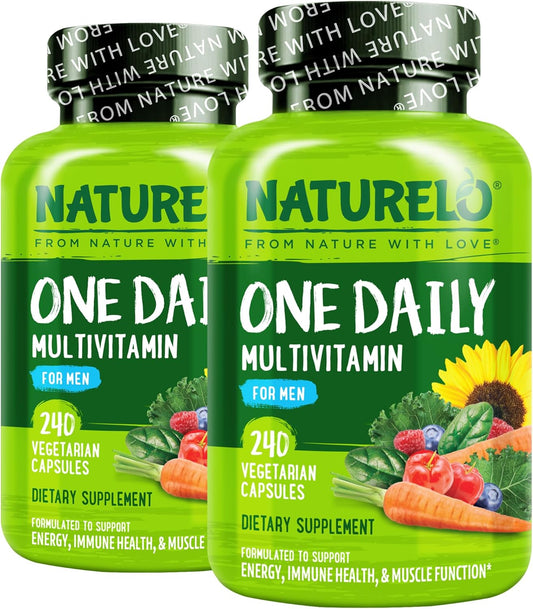 NATURELO Multivitaminas para hombre, un multivitamínico diario para...