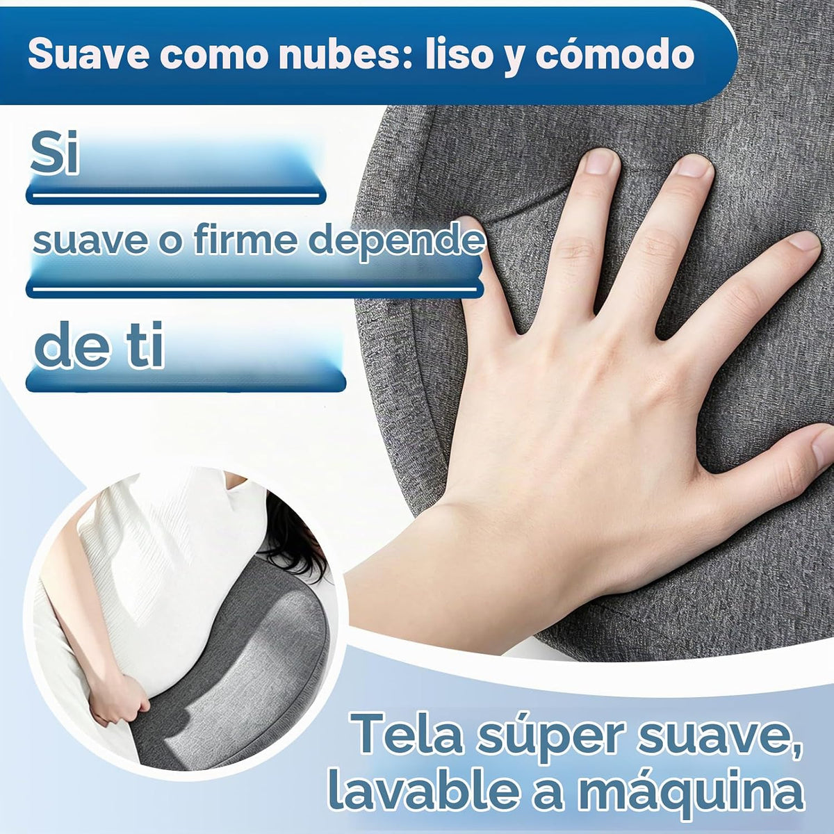 Almohadas de embarazo para dormir, cojín de cuña de embarazo, sopor...