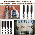 110 cepillos de pelo a granel para personas sin hogar, cepillo de pelo para cabello rizado, cepillo desenredante con cerdas de nailon, envuelto individualmente, adecuado para hombres y mujeres, hotel