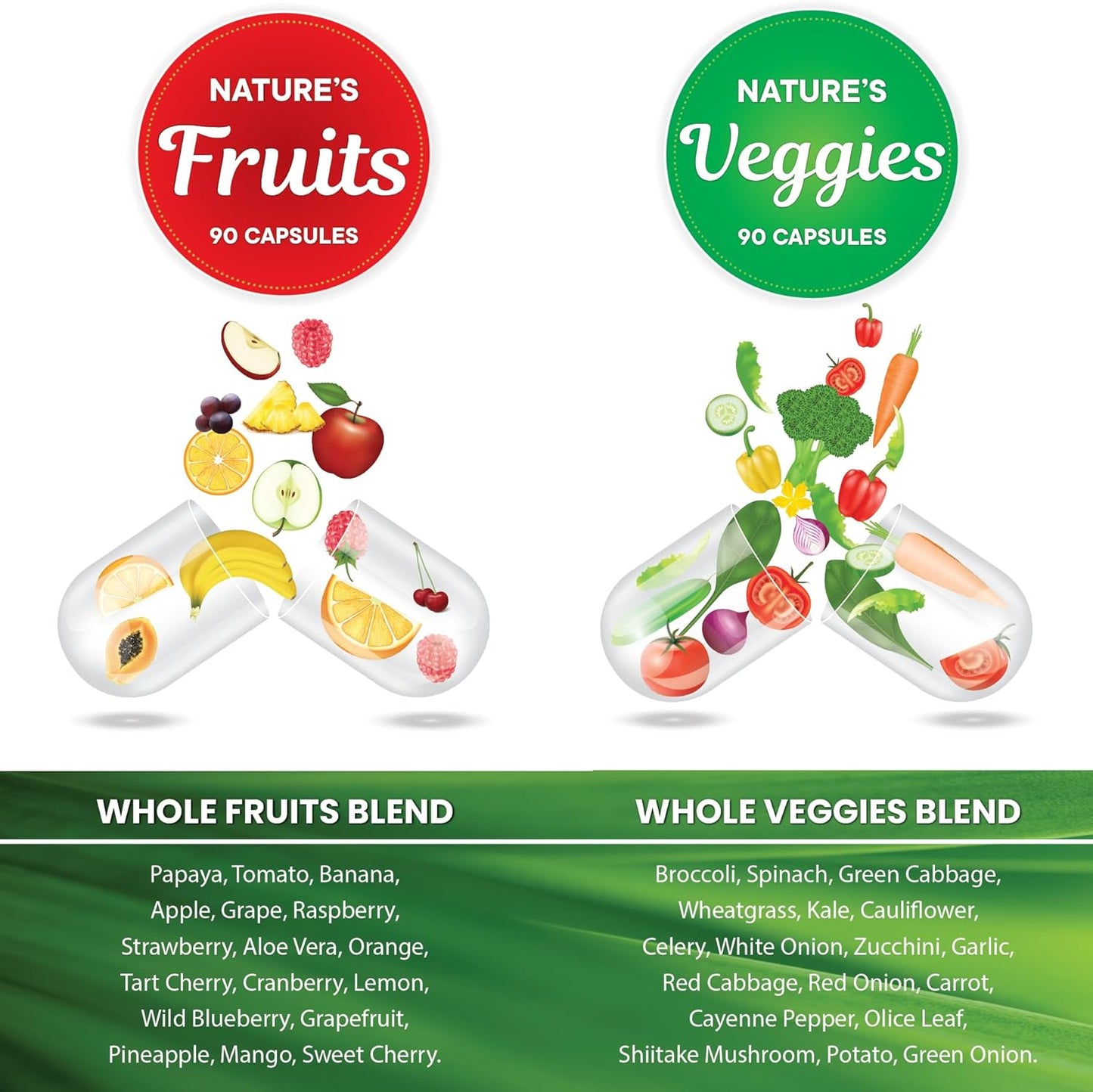 Superfood 180 Cápsulas de Frutas y 180 Cápsulas de Verduras - Super...